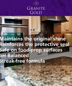 Granite Gold Polish Spray, Streak-Free Shine for Granite, Quartz, Marble, Travertine, Natural Stone Countertops, 24 Fl Oz (Pack of 1) 24 Fl Oz (Pack of 1) 26 81Mx5FanYcL