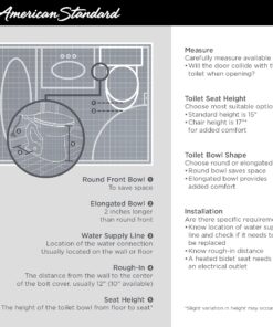American Standard Cadet 3 Right Height Round Front Flowise Two-Piece High Efficiency Toilet with 12-Inch Rough-In, White White 6 81My12 x5fS