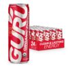 GURU Original Clean Energy Drink, Organic Energy Drinks, 142 mg Natural Caffeine with Green Tea, Pre Workout, Sucralose Free, Vegan, Plant Based, For Performance & Focus, Apple & Grape, 12 oz Cans (Pack of 24) 12 Fl Oz (Pack of 24)