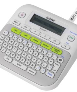 Brother P-touch, PTD210, Easy-to-Use Label Maker, One-Touch Keys, Multiple Font Styles, 27 User-Friendly Templates, White, Gray/White 40 81N OGRgnVL