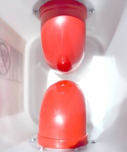 RentACoop 20 Pounds BPA-Free Chicken Feeder with Large Ports - Includes Lid, Anti-Roost Cone, Rain Hoods - Suitable for Chickens - Center Placement 23 81N UnRjs0L