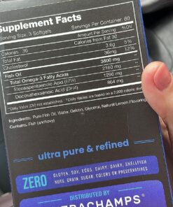 Omega 3 Fish Oil Supplements 3600mg with EPA & DHA | High Potency Omega 3 Supplement to Support Heart, Brain, Joints, Skin, Eyes & Immune Health | 180 Natural Lemon Burpless Fish Oil Capsules 31 81N eus4IL