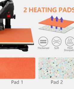 F2C Heat Press Combo 5 in 1 Heat Press Machine, Digital Multifunctional Sublimation Heat Transfer Machine Swing Away 360 Degree Rotation for T Shirts, Mug, Hat, Plate, Cap, Pattern Printing, 12"x15" 37 81N iiW14nL