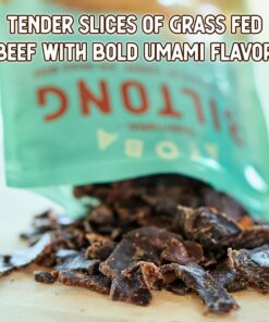 Ayoba Traditional Grass Fed Beef Biltong Slices (4 Ounce, Pack of 1) Keto Friendly Air-Dried Grass Fed Beef Paleo Snacks - Gluten Free, Whole 30 Approved, No Sugar, No Carb Meat Snacks 4.00 Ounce (Pack of 1) 18 81N zfbDlwS