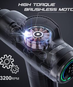 Fusion Black Pro Muscle Massage Gun Deep Tissue Percussion Muscle Massager Gun for Athletes Pain Relief Therapy and Relaxation, Percussion Therapy Chiropractor Spa Massager, Body Massager 22 81N05uCJRXL