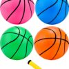 4 Pieces Mini Basketball Inflation Mini Ball with Pump and Basketball Needles (5 Inch) 5 Inch 43 81N0AQoUCxL