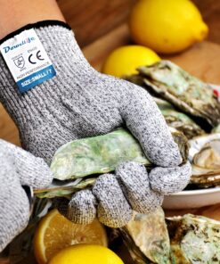 Dowellife Cut Resistant Gloves Food Grade Level 5 Protection, Safety Kitchen Cuts for Oyster Shucking, Fish Fillet Processing, Mandolin Slicing, Meat Cutting and Wood Carving, 1 Pair (Large) Large (Pack of 1) Original 23 81N2psrfJBL 2