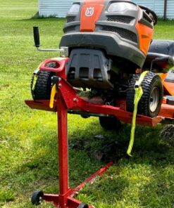 MoJack EZ Max - Riding Lawn Mower Lift, 450lb Lifting Capacity, Fits Most Residential & ZTR Mowers, Space-Saving Folding, Ideal for Mower Maintenance & Repair, Red 1 39 81N3Xd6Dh2L