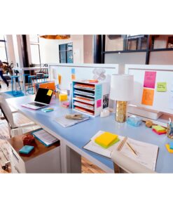 Post-it Super Sticky Notes, 3x3 in, 15 Pads, 2x the Sticking Power, Energy Boost, Bright Colors (Orange, Pink, Blue, Green), Recyclable (654-24SSAU-CP) 20 81N4ZSHCE8L