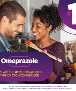 GoodSense Omeprazole Delayed Release Tablets 20 mg, Stomach Acid Reducer for Frequent Heartburn Treatment,Brown 42 Count 22 81N4gxvn7BL