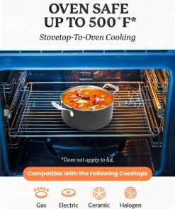 Gotham Steel 5 Qt Stock Pot, Nonstick Cooking Pot with Lid, Large Soup Pot & Pasta Pot with Stay Cool Handles, Ceramic Coated Nonstick Pot, Metal Utensil Oven & Dishwasher Safe, 100% Toxin Free 5 Quart 14 81N6G7Hpj4L