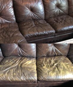 Leather Max Refinish an Aid to Color Restorer Kit/Cleaner/Color Restorer/Sponge Applicator (Dark Brown) (Leather Repair Kit) (Vinyl Repair Kit) 25 81N7Pmjk1qL