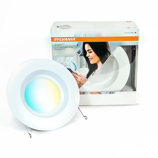 OSRAM 73742 SYLVANIA SMART+ ZigBee Adjustable White RT 5/6 Recessed Lighting Kit, Works with SmartThings and Amazon Echo Plus, Hub Needed for Amazon Alexa and Google Assistant RT Tunable White