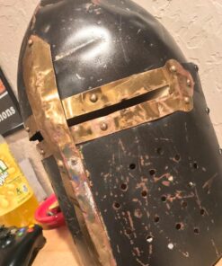 Deco 79 Metal Medieval Knight Crusader Helmet, 9" x 9" x 13", Silver 9" x 9" x 13" 23 81N82aO3dKL