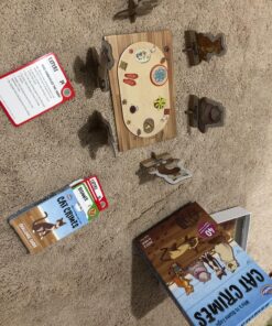 ThinkFun Cat Crimes Brain Game and Brainteaser, for Boys and Girls,1 player, Age 8 and Up - A Smart Game with a Fun Theme and Hilarious Artwork 55 81NB WUJJuL