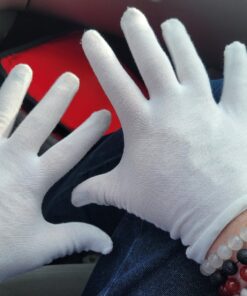 Cotton Gloves, 30 Pcs White Cotton Gloves for Dry Hands Moisturizing Eczema, Washable Cotton Gloves for Men and Women, Stretchable Cloth Gloves for Coin Jewelry Silver Inspection 15 PAIRS 32 81NC7KE3znL