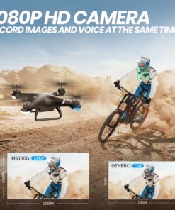 Holy Stone GPS Drone with 1080P HD Camera FPV Live Video for Adults and Kids, Quadcopter HS110G Upgraded Version, 2 Batteries, Altitude Hold, Follow Me and Auto Return, Easy to Use for Beginner 110G Drone 36 81NCec8NihL