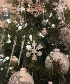 Kurt Adler C2683 2" Glass Iridescent Snowflake Ornaments, 12-Piece Set 47 81NClUnKmLL