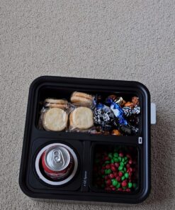 CouchConsole Original Tray - Drinks & Snacks Sofa Caddy with Armrest, Table with Phone Stand- TV Remote Control Storage and Organizer - for Living Rooms, RV, and Cars, Black/Gray Black and Gray 32 81NCzxI5IqL