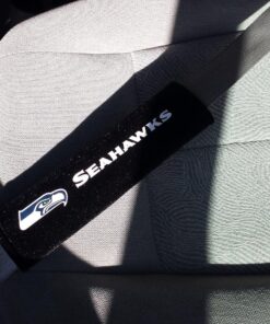 NFL Seat Belt Pads (Pack of 2) Seattle Seahawks 10" x 2.5" (Pack of 2) Black/Team Colors 15 81NF7v4cBkL