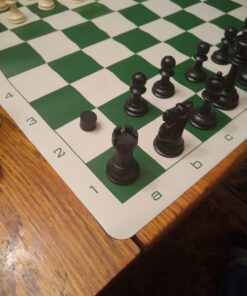 WE Games Best Value Tournament Chess Set - Staunton Chess Pieces and Green Roll-Up Vinyl Chess Board 1 47 81NFZIHqkIL