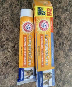 Arm & Hammer Complete Care Enzymatic Dog Toothpaste, 6.2 oz - Dog Toothpaste for Puppies and Adult Dogs, Arm and Hammer Toothpaste for Dogs - Pet Toothpaste, Dog Dental Care and Clean Dog Teeth 6.2 Ounce (Pack of 1) 31 81NFwaWoHIL