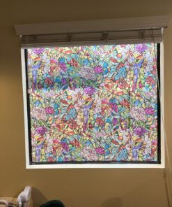 d-c-fix Window Privacy Film Tulia Stained Glass Self-Adhesive Two Way Day and Night Decorative Vinyl Covering for Home Door Bathroom Decal Sticker 17.7" x 78.7" 35 81NI hmeJ7L