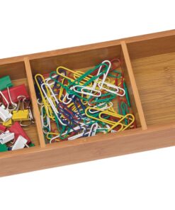 Alternative view of Lipper International 823 Bamboo Wood 3-Compartment Organizer Tray, 11 5/8" x 4 1/8" x 1 3/4"