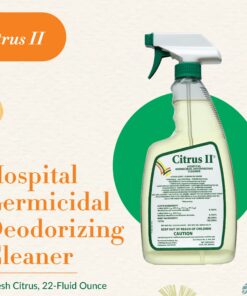 Citrus II Hospital Germicidal Deodorizing Cleaner, Fresh Citrus, 22-Fluid Ounce 15 81NIT2LA5EL