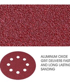 Miady 5-Inch 8-Hole Hook and Loop Sanding Discs 70PCS, 40/80/120/240/320/600/800 Assorted Grits Sandpaper for Aluminum - Pack of 70 70PCS Assort Grit 24 81NIhQx6HYL