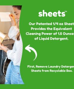 Sheets Laundry Club - As Seen On Shark Tank - Laundry Detergent - (Up to 100 Loads) 50 Laundry Sheets- Fresh Linen Scent - No Plastic Jug - New Liquid-Less Technology - Lightweight - Easy To Use - 50 Count (Pack of 1) 30 81NKlOzfJQL