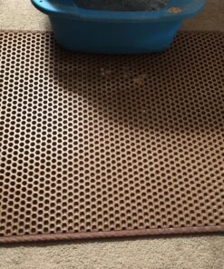 iPrimio Large Cat Litter Trapper Mat w/ Urine/Waterproof Layer - Larger Holes w/ Urine Puppy Pad Option - Cat Litter Mat, Light and Soft (Brown Color) 30x23 - Brown 41 81NLVp0DrL