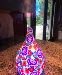 280ml Purple Rose Essential Oil Diffuser Glass Aromatherapy Ultrasonic Humidifier - Auto Shut-Off,Timer Setting, BPA Free for Home Hotel Yoga Leisure SPA Gift G5-280ml Purple Rose Aladdin Vase 280ml 30 81NM8VHWvL