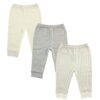 Luvable Friends Baby Boys' Cotton Pants 3-6 Months Neutral Gray Stripe