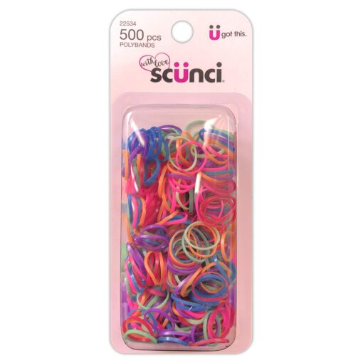 Scunci Girl No Damage Polyband Elastics,500 ea