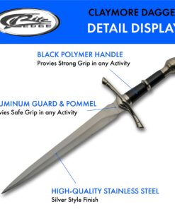 SZCO Supplies 211351 Claymore Dagger, Silver/Black 10 81NP4puWN1S