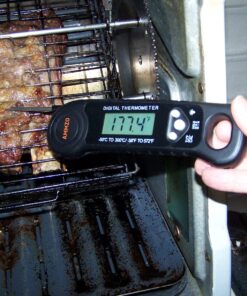 AMMZO Digital Meat Thermometer for Grilling, Instant Read Food Thermometer Waterproof with Backlight for Cooking, Deep Fry, BBQ, Grill, Smoker and Roast Black 38 81NPiXlj8DL