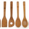 Lipper International 826 Bamboo Wood Kitchen Tools in Mesh Bag, 6-Piece Set 6-Piece Set, 12" x 2 1/2" x 1/4"