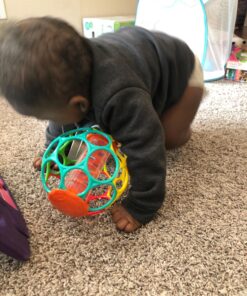 Bright Starts Oball Easy Grasp Rollin' Rainstick Rattle Cause & Effect Infant Toy, Age 3 Months and up Multicolored 24 81NQEBUq9L