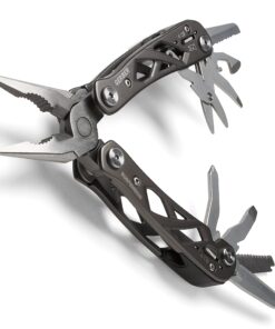 Gerber Gear Suspension 12-in-1 Needle Nose Pliers Multi-tool with Tool Lock - Multi-Plier, Wire Cutter, Crosspoint and Flathead Screwdriver Set, Small Scissors - EDC Gear and Equipment - Gray Grey 30 81NQLheOA5L