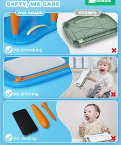 KOKODI Toddler Magnetic Drawing Board with Sturdy Legs, Large Colorful Mess Free Sketch Scribble Doodle Pad, Christmas Birthday Gifts Toys for Boys Kids Preschooler Age 18 Month to 1 2 3 Years Old Blue 12 81NQPIAMDWL