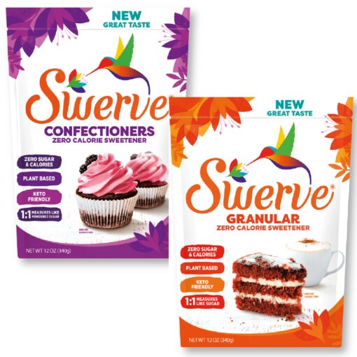 Swerve Sweetener Granular and Confectioners Baker's Bundle - Sugar Substitute, Zero Calorie, Keto Friendly, Zero Sugar, Non-Glycemic, 12oz (2 Pack) 12 Ounce (Pack of 2)