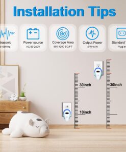 Avantaway Ultrasonic Pest Repeller, Indoor Pest Control for Mosquito, Mouse, Cockroach, Bug, Roach,Upgraded Electronic Plug-in Insect Repellent for House, Garages, Warehouses, Offices, Hotel,6 Pack WHITE 13 81NRnxUf56L