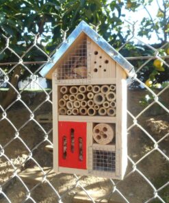Niteangel Natural Wooden Insect Hotel, Garden Insect House for Ladybugs, lacewings, Butterfly, Bee, Bug 10 x 6 x 3.4 inch Red 39 81NRqDtkAHL