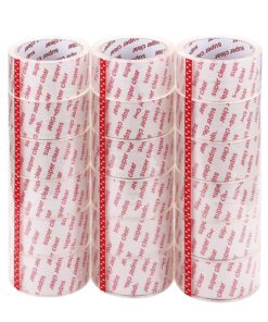 I GO Clear Packing Tape, Heavy Duty Packaging Tape Refills for Shipping Moving Boxes Mailing Storage Sealing, 1.88 Inches x 54.68 Yards Per Roll, 2.95" Core, Crystal Clear, 1.97 Mils Thick, 18 Rolls 11 81NRvQahOPL