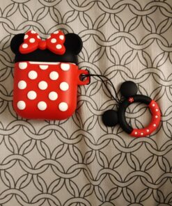 iFiLOVE Compatible with Airpods Case, Cute Cartoon Airpods Cover, Minnie Mouse Soft Silicone Shockproof Protective Case Cover Skin with Ring Buckle Holder for Apple Airpods 1 & 2 Charging Case(#2) #2 38 81NS0iuUZiL