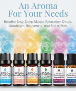 Pursonic 100% Pure Essential Aromatherapy Oils Gift Set-6 Pack , 10ML(Eucalyptus, Lavender, Lemon grass, Orange, Peppermint, Tea Tree) Pure Essential Oils Set 23 81NSWTRi3L