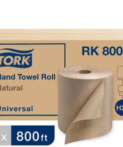 Alternative view of Tork Paper Towel Roll Natural - Universal Hand Roll, Natural Paper Towels with Brown Tissues made of 100% Recycled Fiber, 6 Rolls x 800 ft, Compatible with H21 Dispenser, RK800E 6 Count (Pack of 1)
