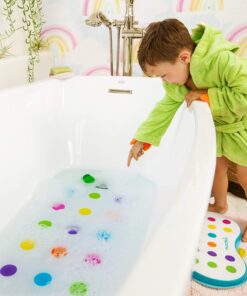 Munchkin® Dots™ Bath Mat for Kids, Multicolored, 30.5x14.25 Inch 30.5x14.25 Inch (Pack of 1) 26 81NTQ9iEKgL