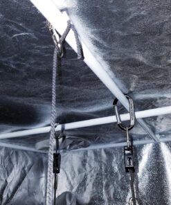 iPower GLROPEX2 2-Pair 1/8 Inch 8-Feet Long Heavy Duty Adjustable Rope Clip Hanger (150lbs Weight Capacity) Reinforced Metal, 2 Pairs, Black 28 81NTsQV0WjL